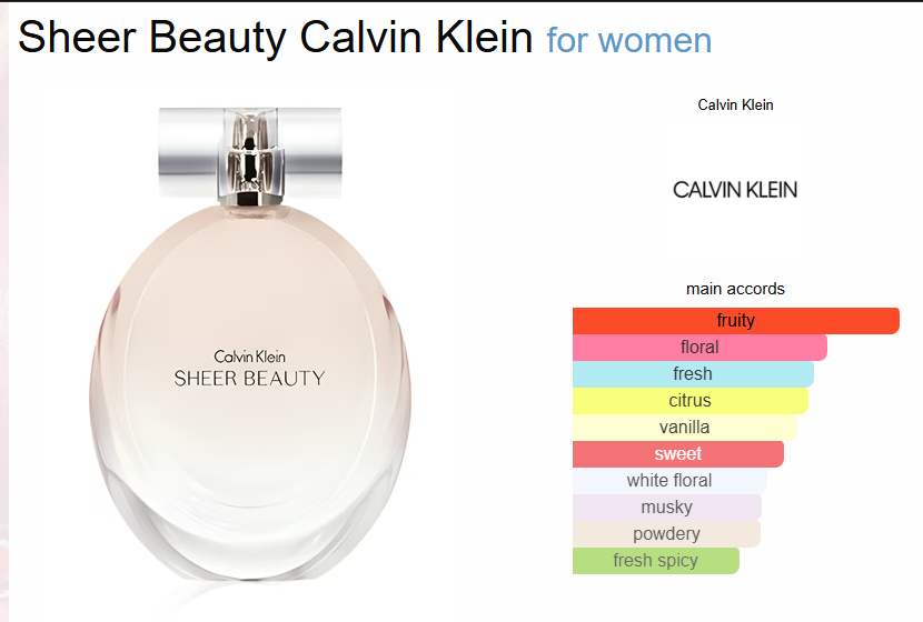 Calvin Klein Sheer Beauty EDT – 100ml - Image 2